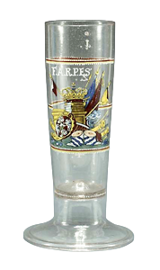 Sächsisches Hofkellerei-Paßglas um 1720 - Fridericus Augustus Rex Poloniae Elector Saxoniae (F.A.R.P.E.S.)